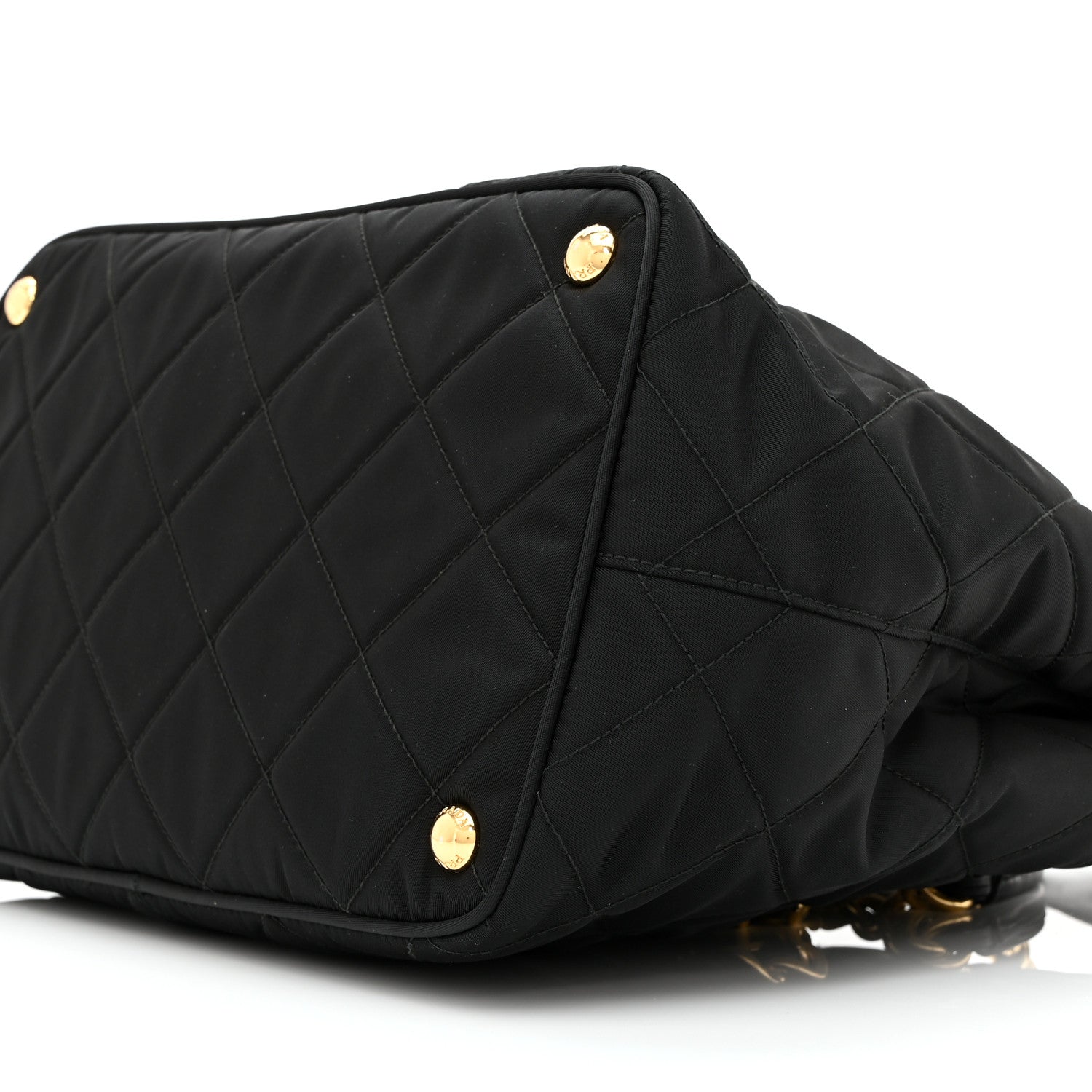 Prada Nylon Tessuto Impuntu Quilted Tote Black 10 of 10