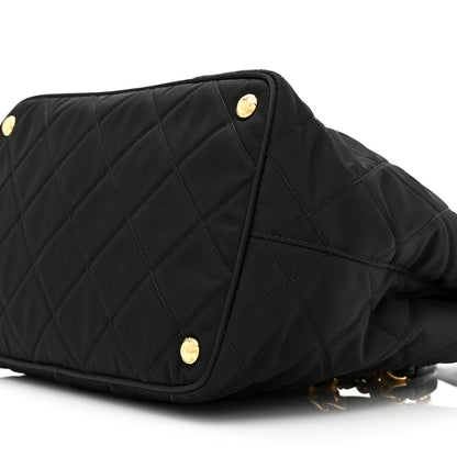 Prada Nylon Tessuto Impuntu Quilted Tote Black 10 of 10