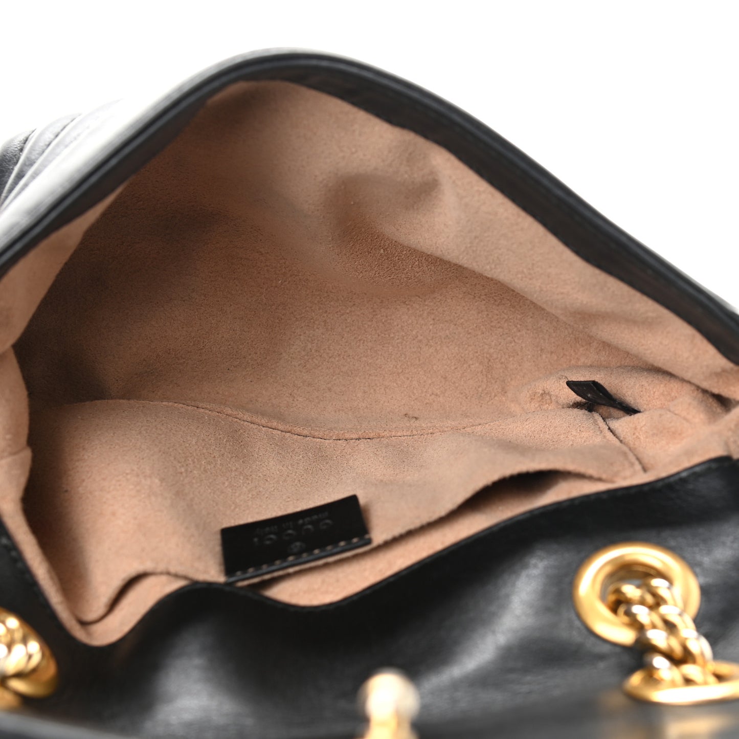 Calfskin Matelasse Mini GG Marmont Shoulder Bag Black