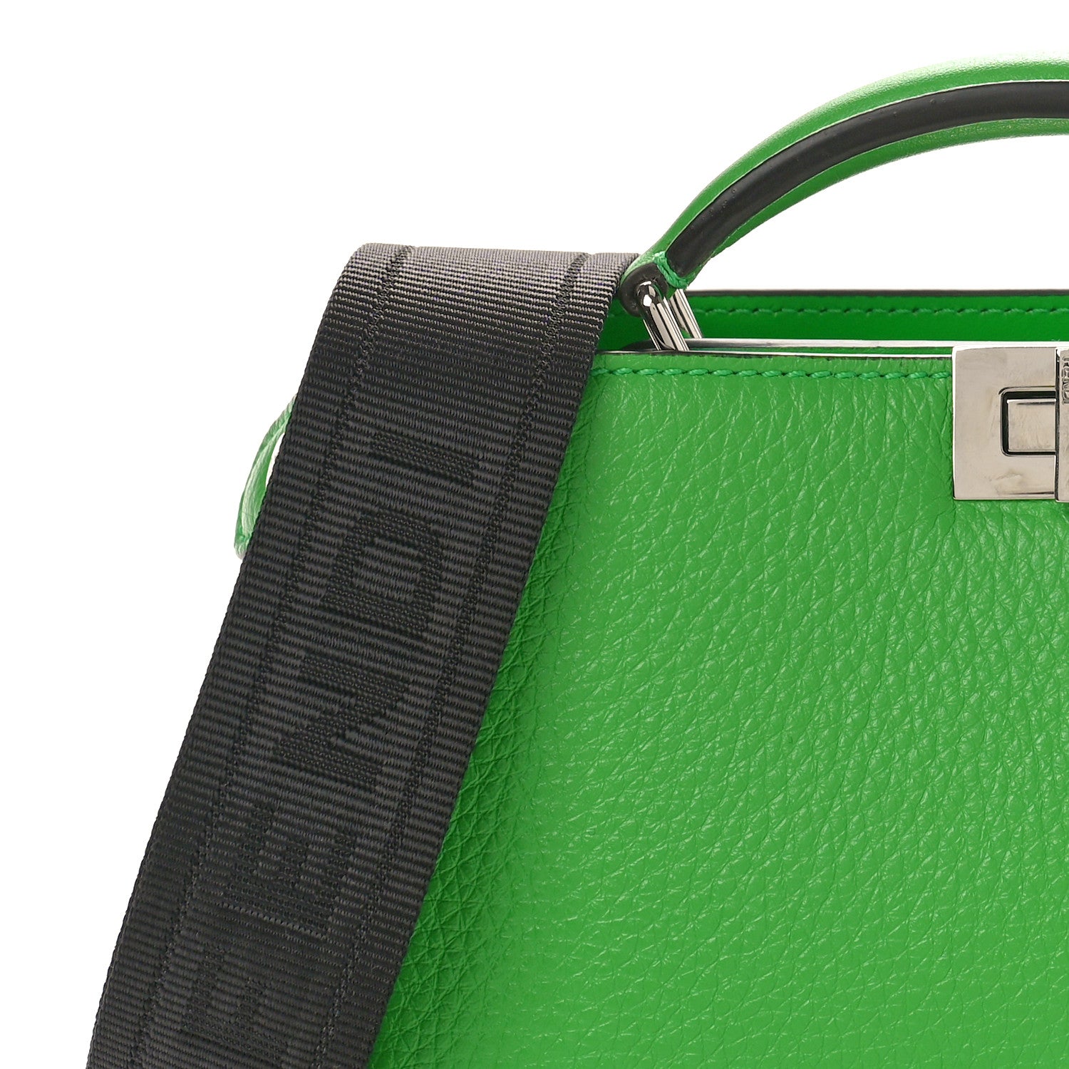 Fendi Cuoio Romano Vitello Cover Bi-Color Peekaboo I See U X Cross Satchel Tomatillo 7 of 9