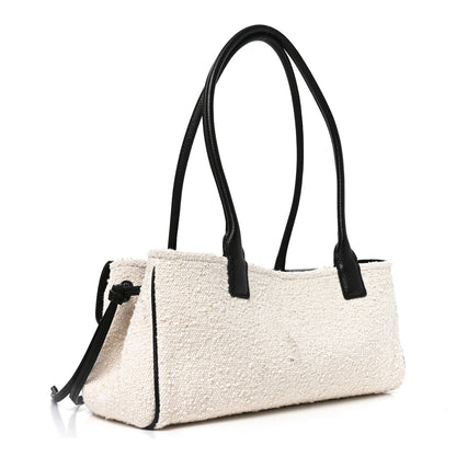 Chanel Grained Calfskin Boucle Urban Essentials Small Shopping Bag Ecru Black 3 of 10
