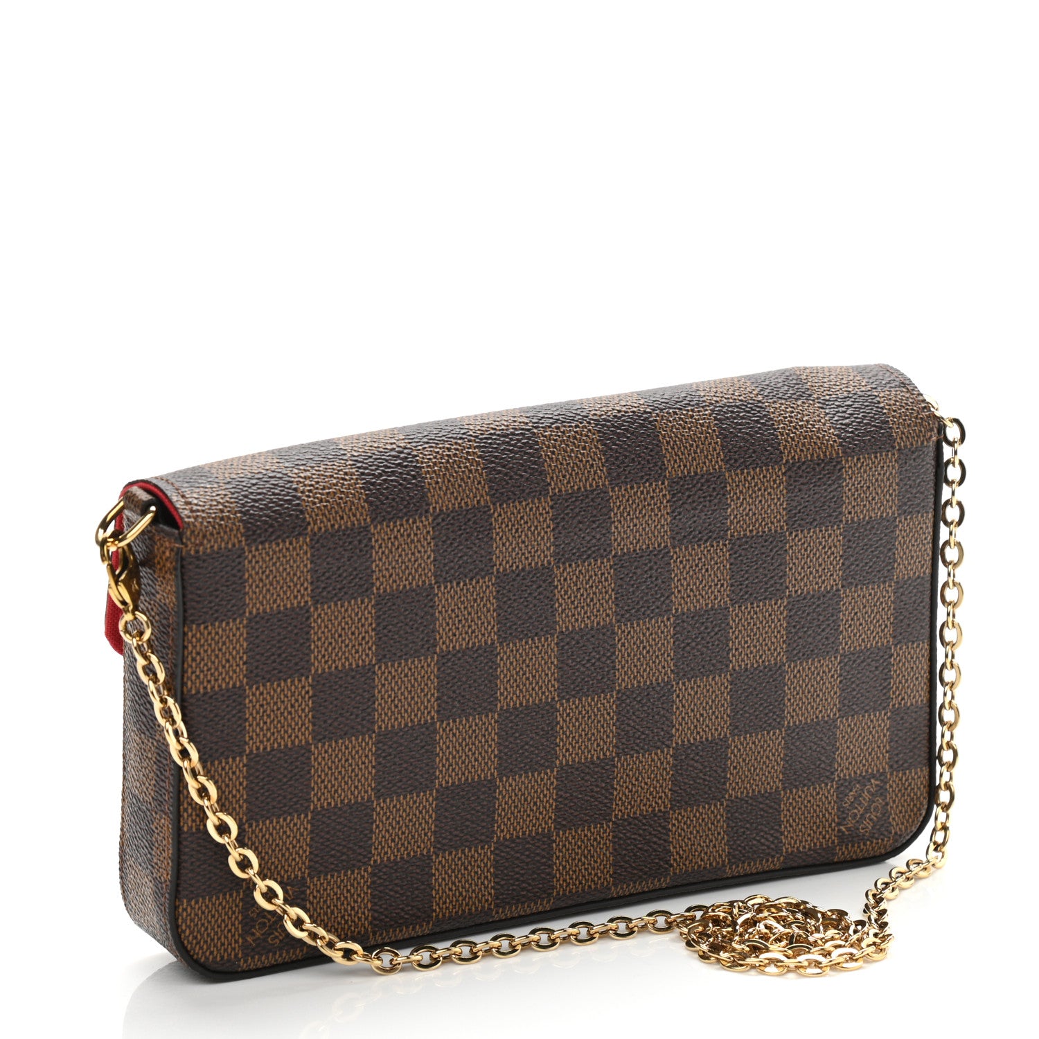 Louis Vuitton Damier Ebene Pochette Felicie Chain Wallet 4 of 14