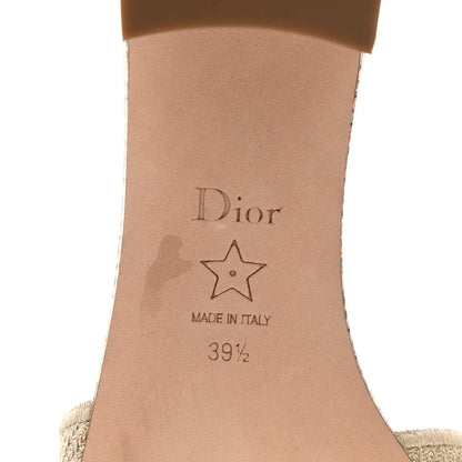 Christian Dior Lurex Romance Embroidered Dway 40mm Slide Sandals 39.5 Metal Multicolor 6 of 11