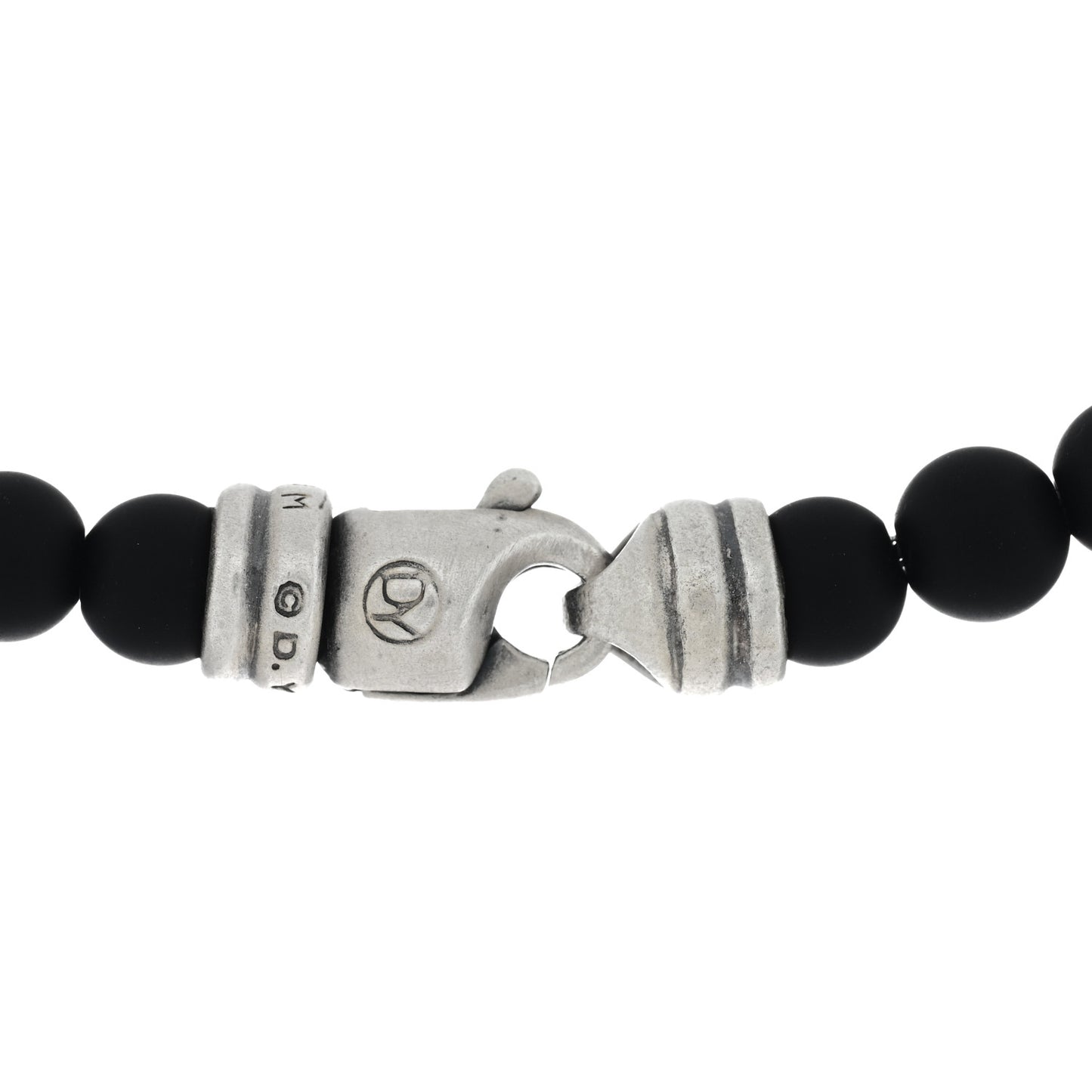 Sterling Silver Black Onyx 6mm Spiritual Beads Necklace