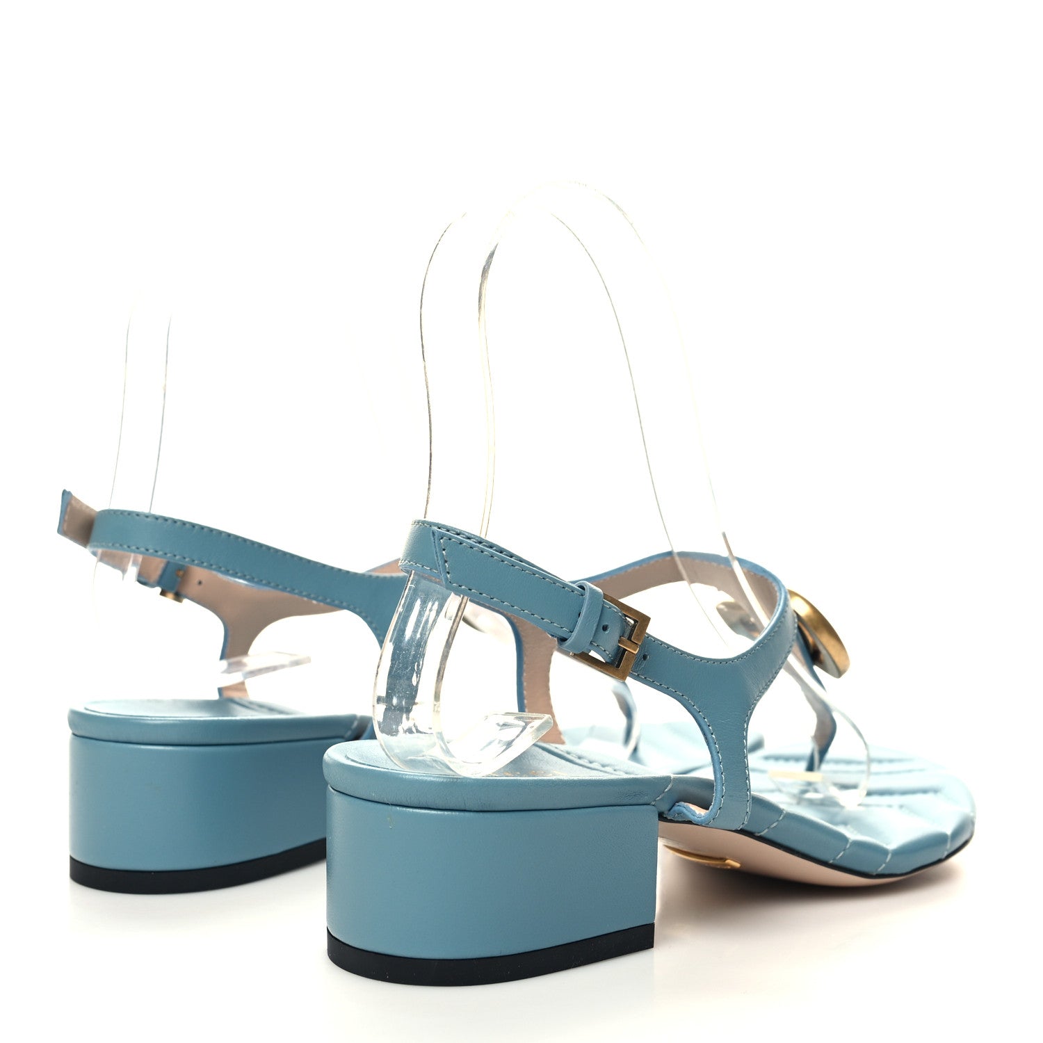 Gucci Nappa Matelasse Double G 35mm Thong Sandals 35.5 Sweet Blue 4 of 7
