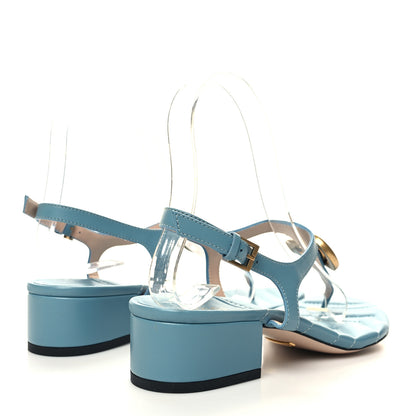 Gucci Nappa Matelasse Double G 35mm Thong Sandals 35.5 Sweet Blue 4 of 7
