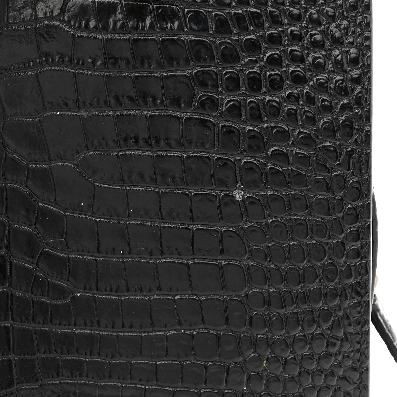 Saint Laurent Calfskin Crocodile Embossed Small Uptown Tote Black 11 of 11