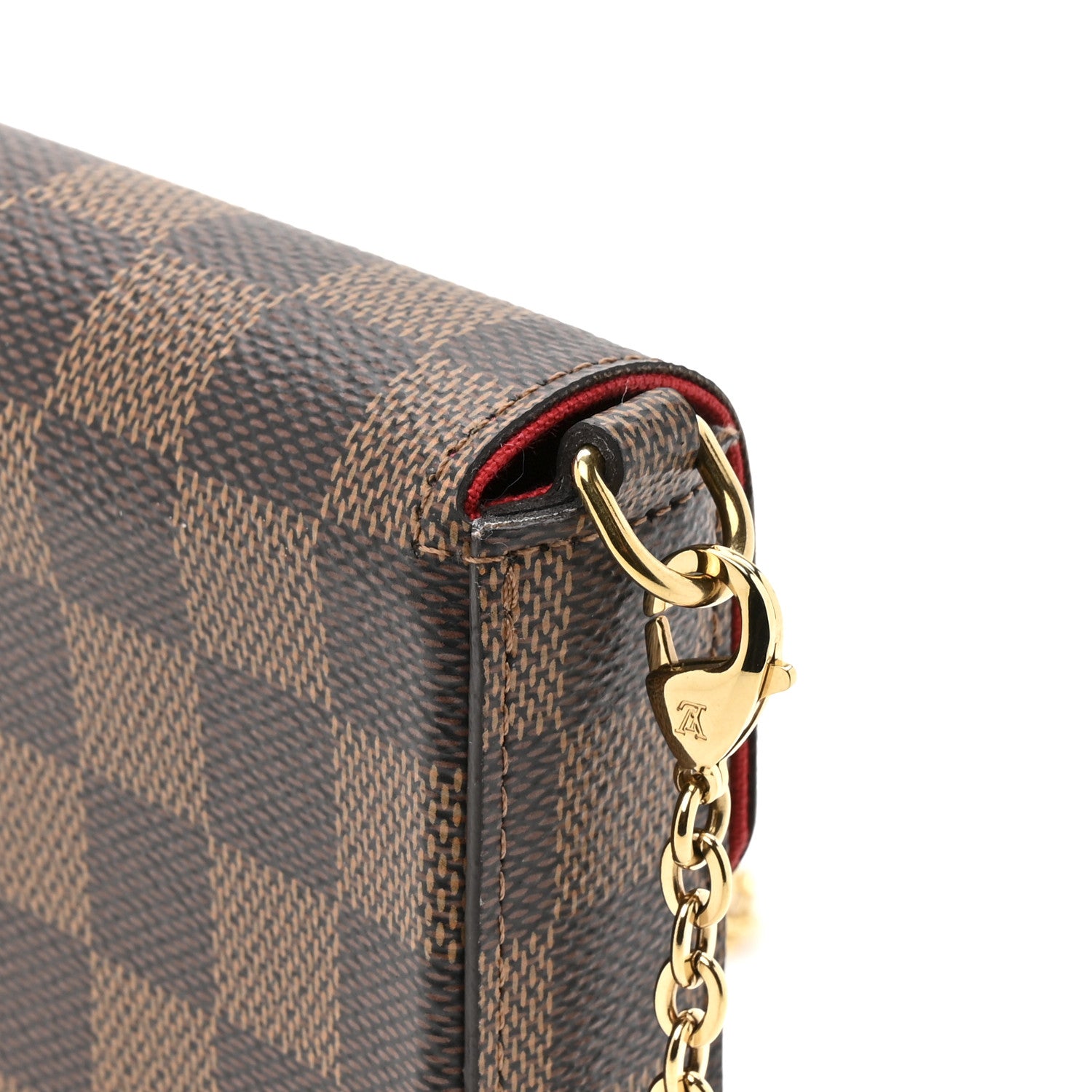 Louis Vuitton Damier Ebene Pochette Felicie Chain Wallet 14 of 15