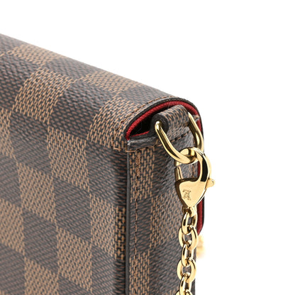 Louis Vuitton Damier Ebene Pochette Felicie Chain Wallet 14 of 15