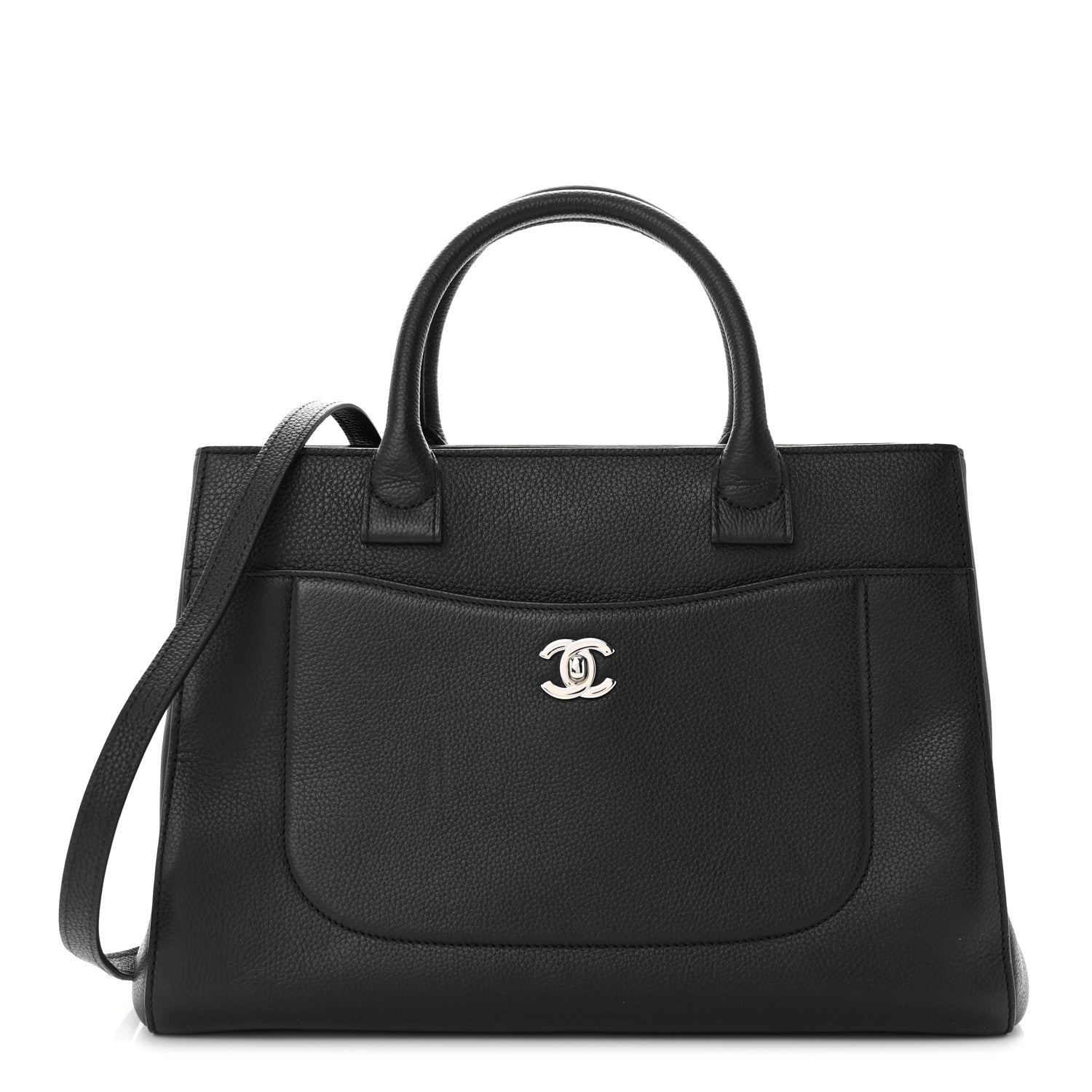 Chanel Grained Calfskin Small Neo Executive Shopper Tote Black 1 of 10