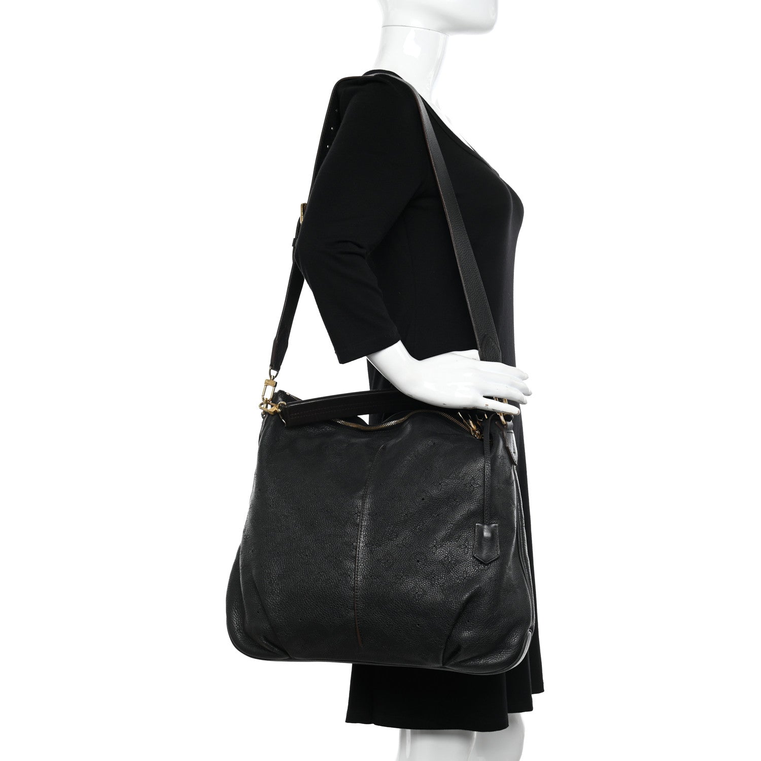 Louis Vuitton Mahina Selene MM Black 2 of 15