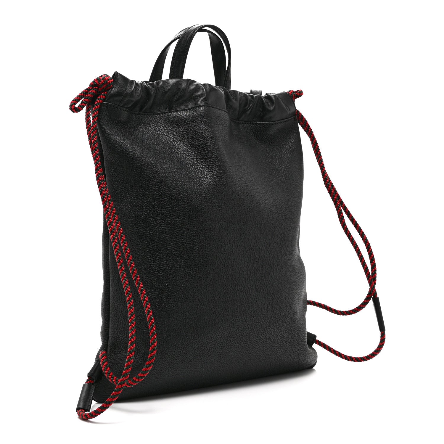 Gucci Calfskin Logo Drawstring Backpack Black 4 of 11