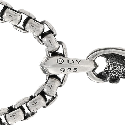 David Yurman Sterling Silver Black Diamond Waves Dagger Amulet Pendant Necklace 4 of 4