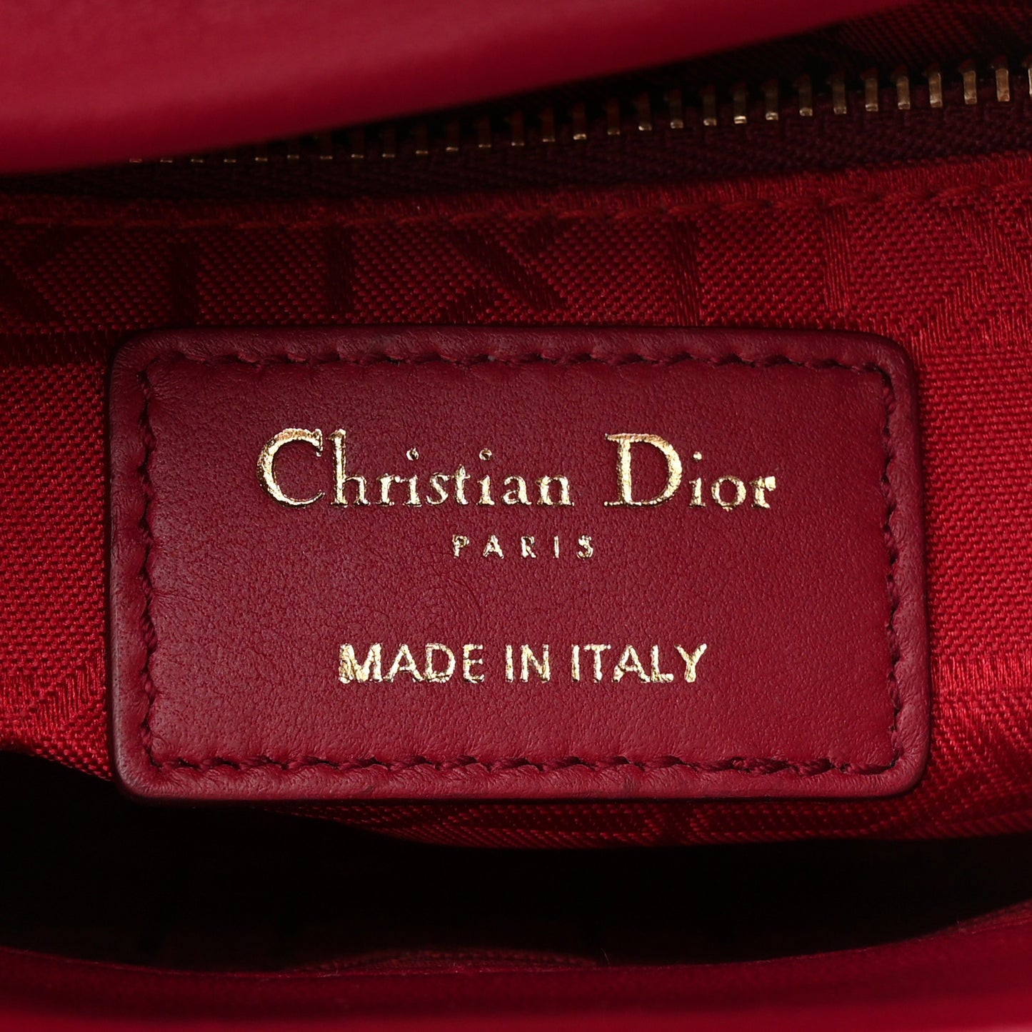 Lambskin Cannage Mini Lady Dior Red