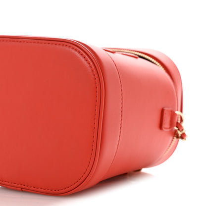 Chanel Lambskin Timeless Vanity Cosmetic Case Red 10 of 12