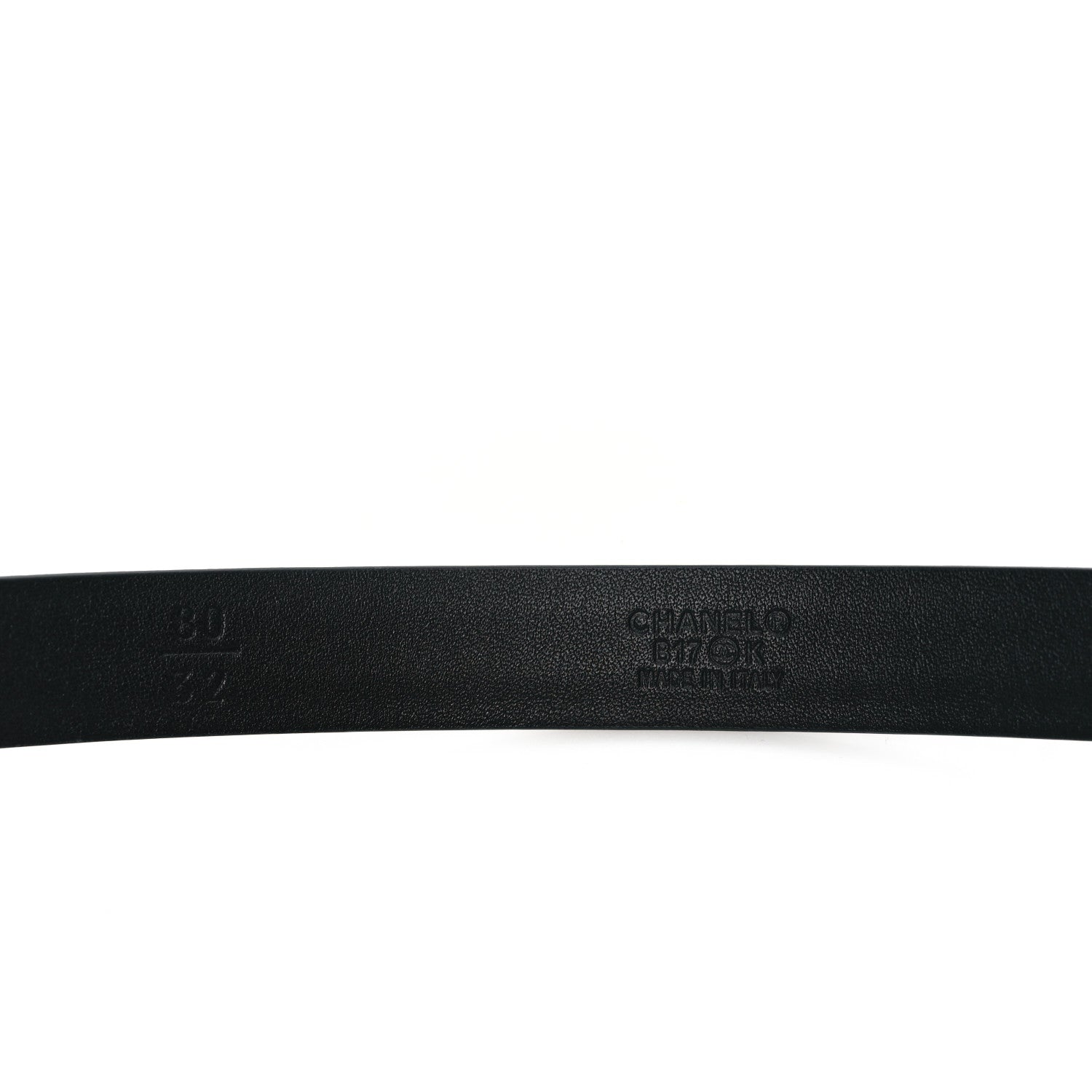 Chanel Glitter Calfskin CC Logo Skinny Belt 80 32 Charcoal 3 of 6