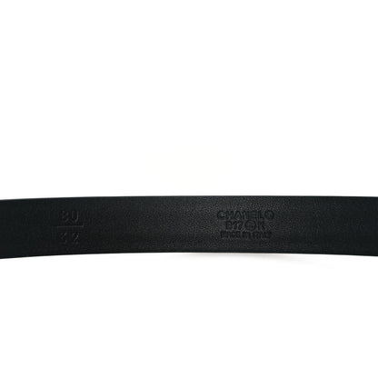 Chanel Glitter Calfskin CC Logo Skinny Belt 80 32 Charcoal 3 of 6