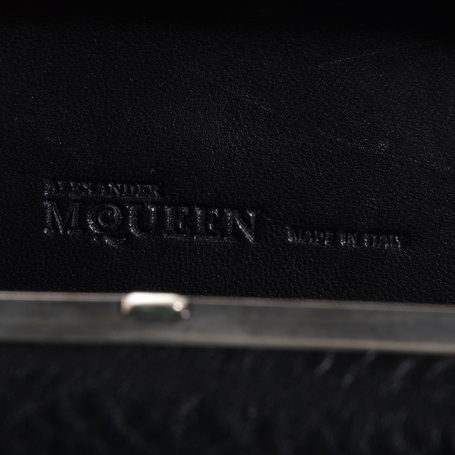 Alexander McQueen Bull Leather Viking Skull Box Clutch Black 6 of 9