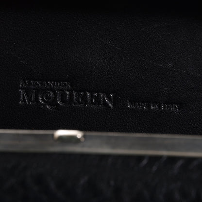 Alexander McQueen Bull Leather Viking Skull Box Clutch Black 6 of 9