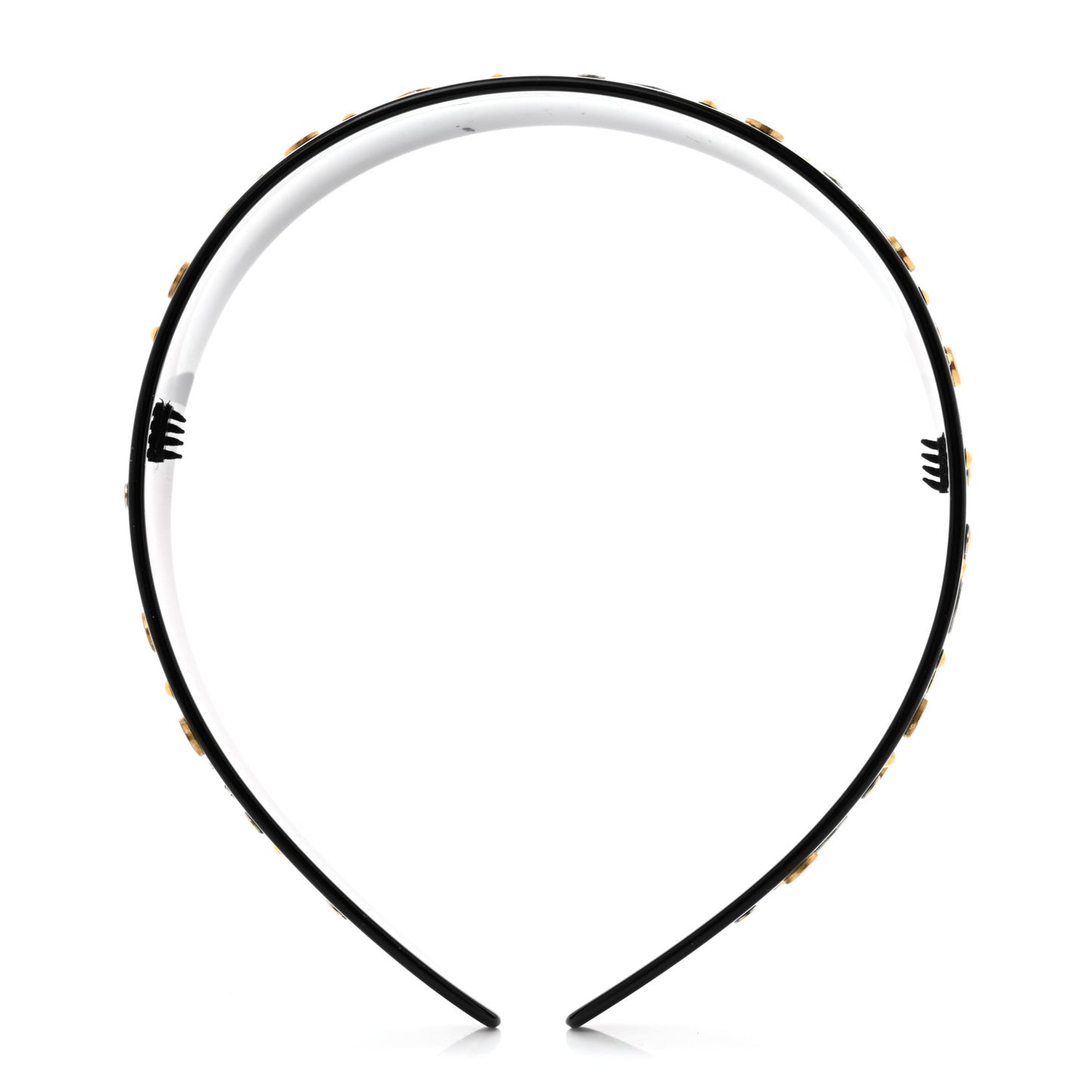 Plastic Metal CC Headband Black