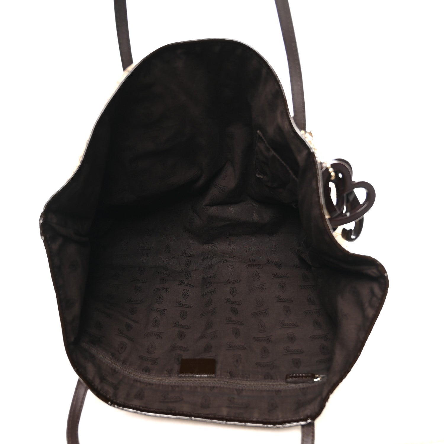 Gucci Monogram Web Large Jolie Tote Brown 5 of 11