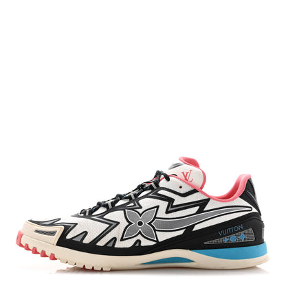 Louis Vuitton Mesh Rubber Mens LV Sprint Sneaker 8 White Pink Blue 1 of 12