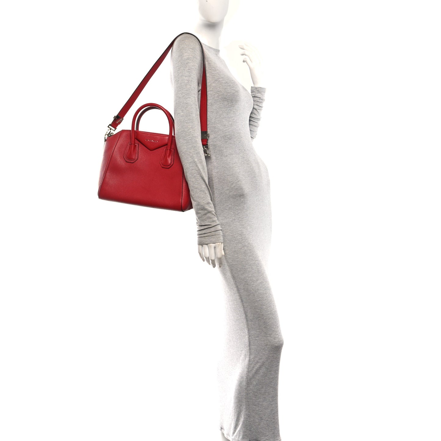 Sugar Goatskin Small Antigona Vermillon