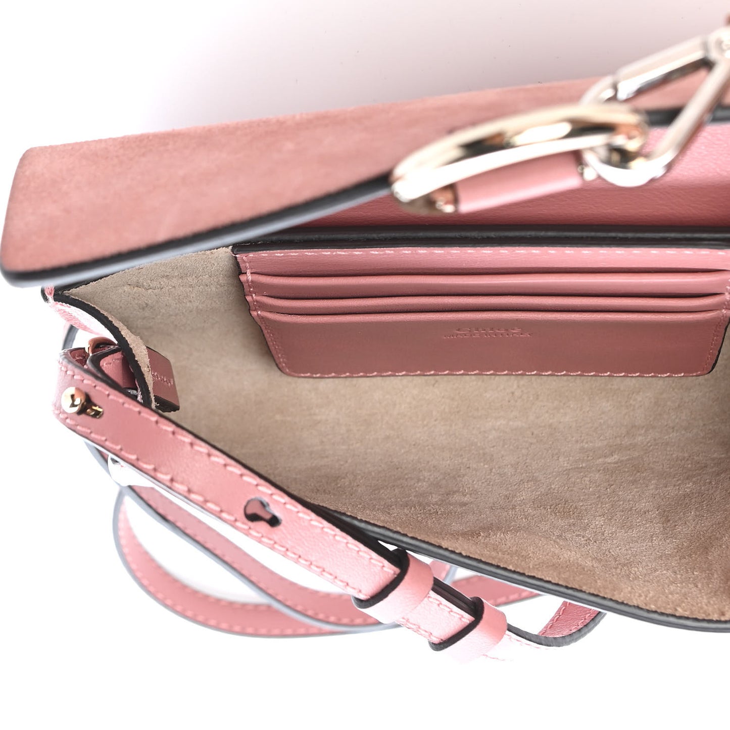 Calfskin Mini Faye Shoulder Bag Washed Pink