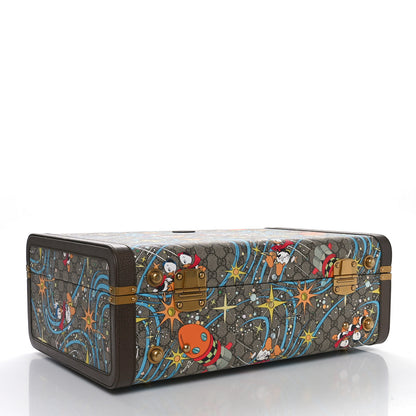 Gucci X DISNEY GG Supreme Monogram Donald Duck Retro Interlocking G Medium Savoy Suitcase Beige Multicolor New Acero 3 of 9