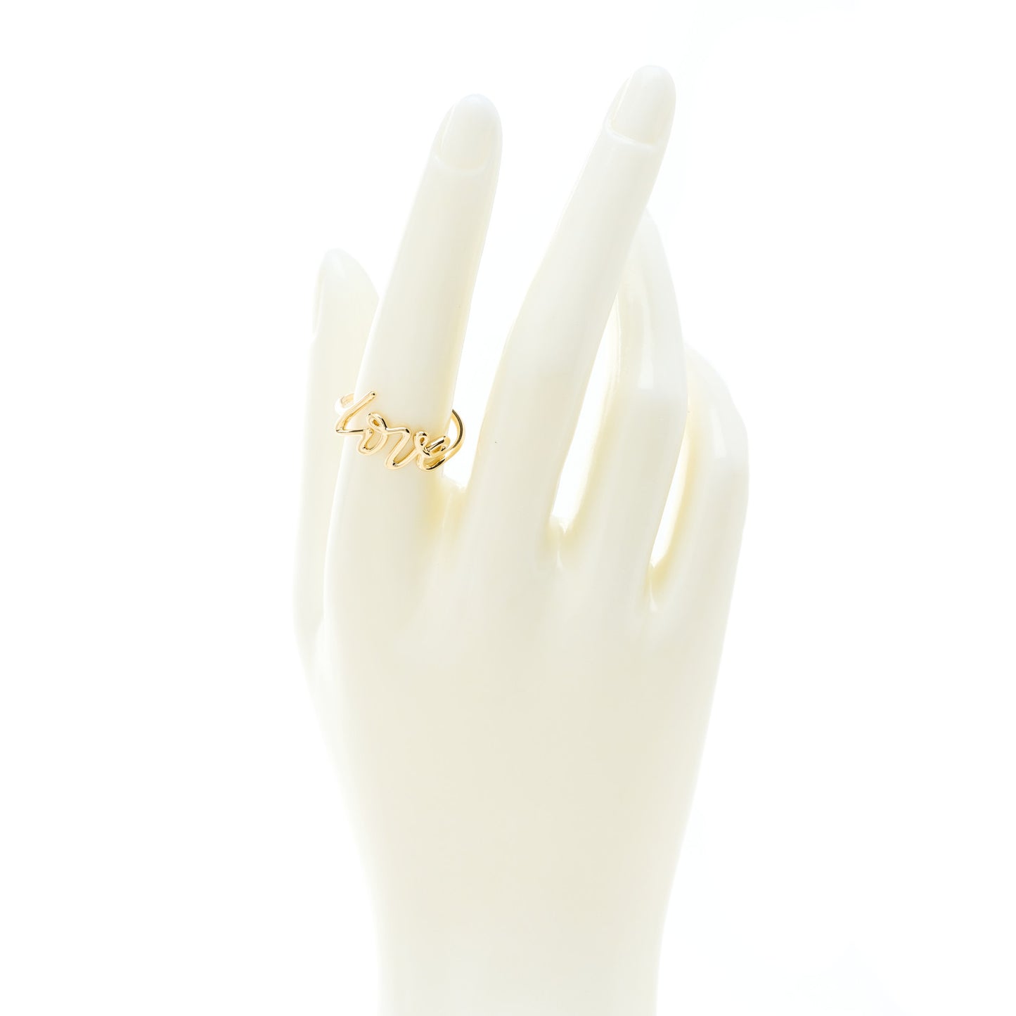 18K Yellow Gold Paloma's Graffiti Love Ring 56 7.5