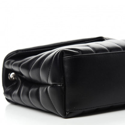 Saint Laurent Calfskin Y Quilted Monogram Small Loulou Chain Satchel Black 10 of 11