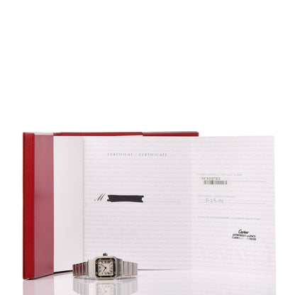 Cartier Stainless Steel 18K Yellow Gold 24mm Santos De Cartier Galbee Quartz Watch 12 of 12