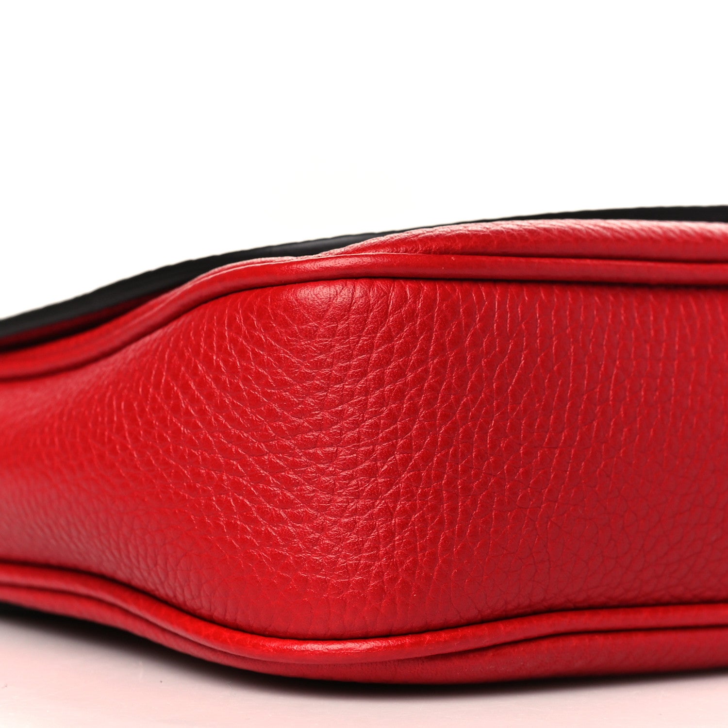 Gucci Pebbled Calfskin Medium Soho Flap Crossbody Vibrant Red 8 of 9