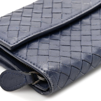 Bottega Veneta Nappa Intrecciato Continental Flap Wallet Dark Blue 11 of 16