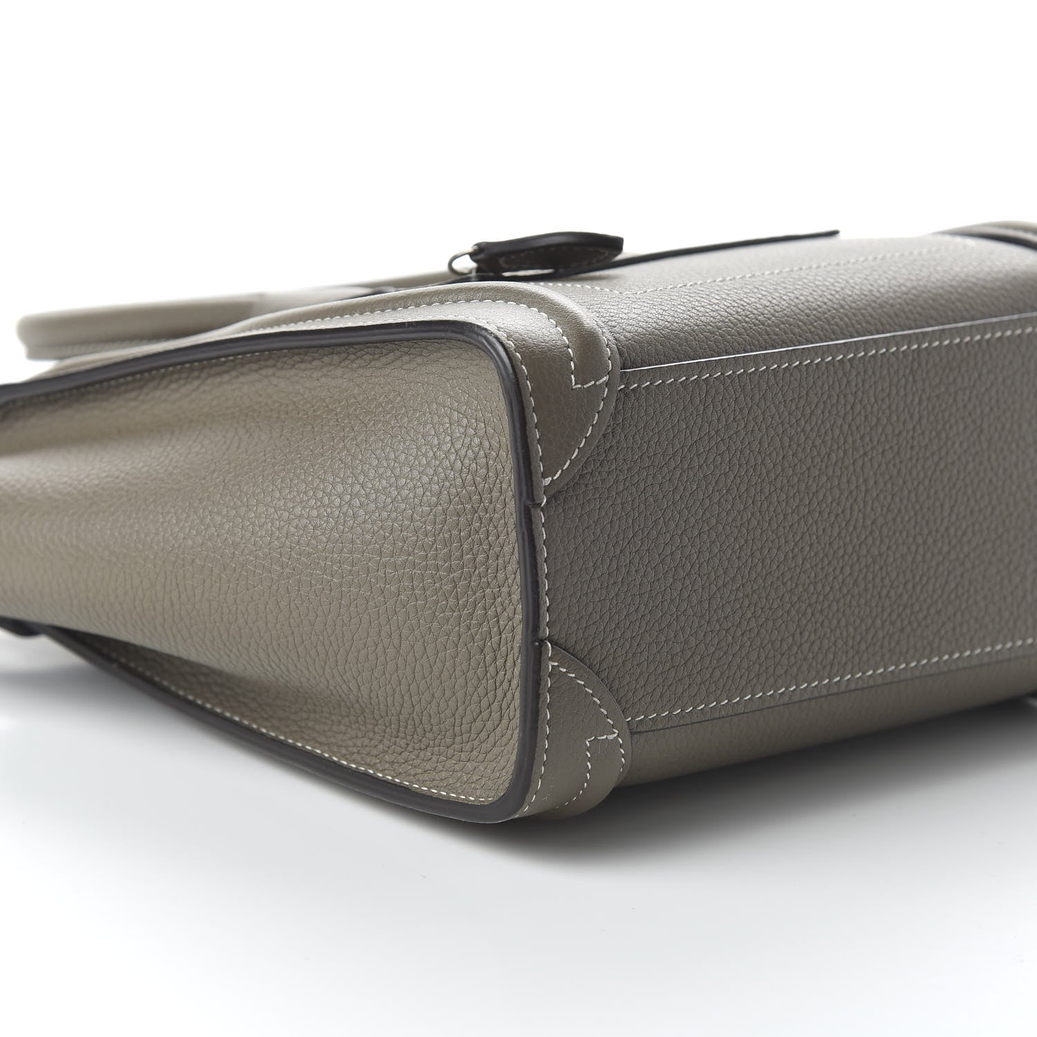 Celine Drummed Calfskin Nano Luggage Souris 6 of 9