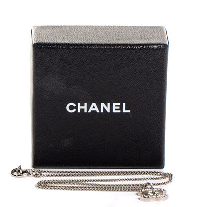 Chanel Crystal CC Timeless Necklace Silver 5 of 5