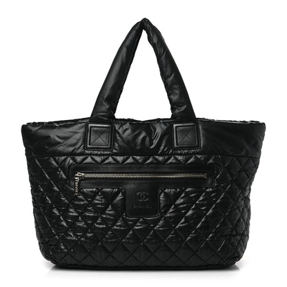 Chanel Nylon Quilted Large Coco Cocoon Tote Black 1 of 9
