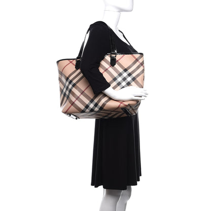 Burberry Nova Check Large Nickie Tote Black 2 of 10