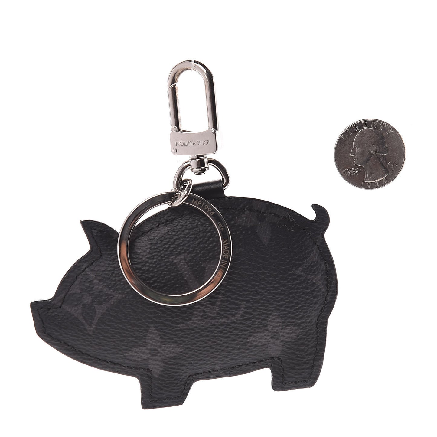 Calfskin Monogram Eclipse Pig Bag Charm Key Holder