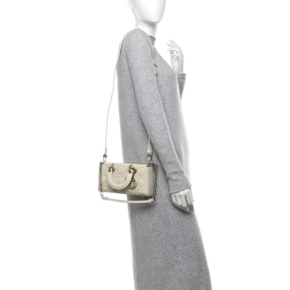 Christian Dior Patent Cannage Small Lady D-Joy White 2 of 12