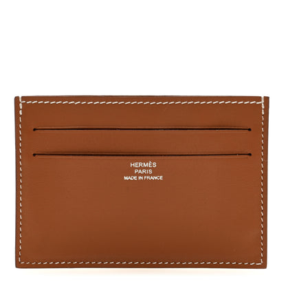 Hermes Swift Citizen Twill Card Case Gold 1 of 6