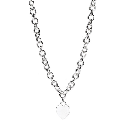 Tiffany Sterling Silver Heart Tag Necklace 1 of 6