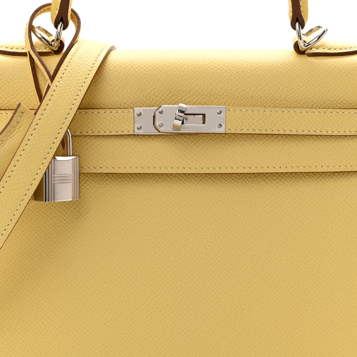 Hermes Epsom Kelly Sellier 25 Jaune Poussin 7 of 12