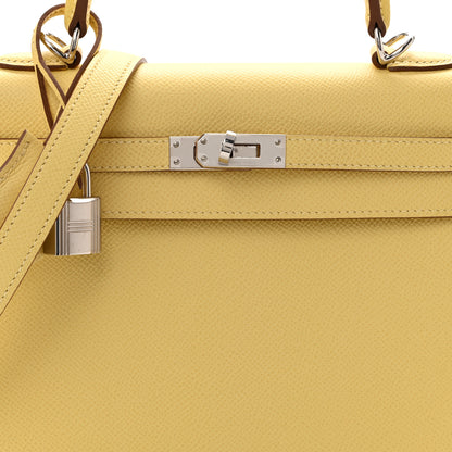Hermes Epsom Kelly Sellier 25 Jaune Poussin 7 of 12