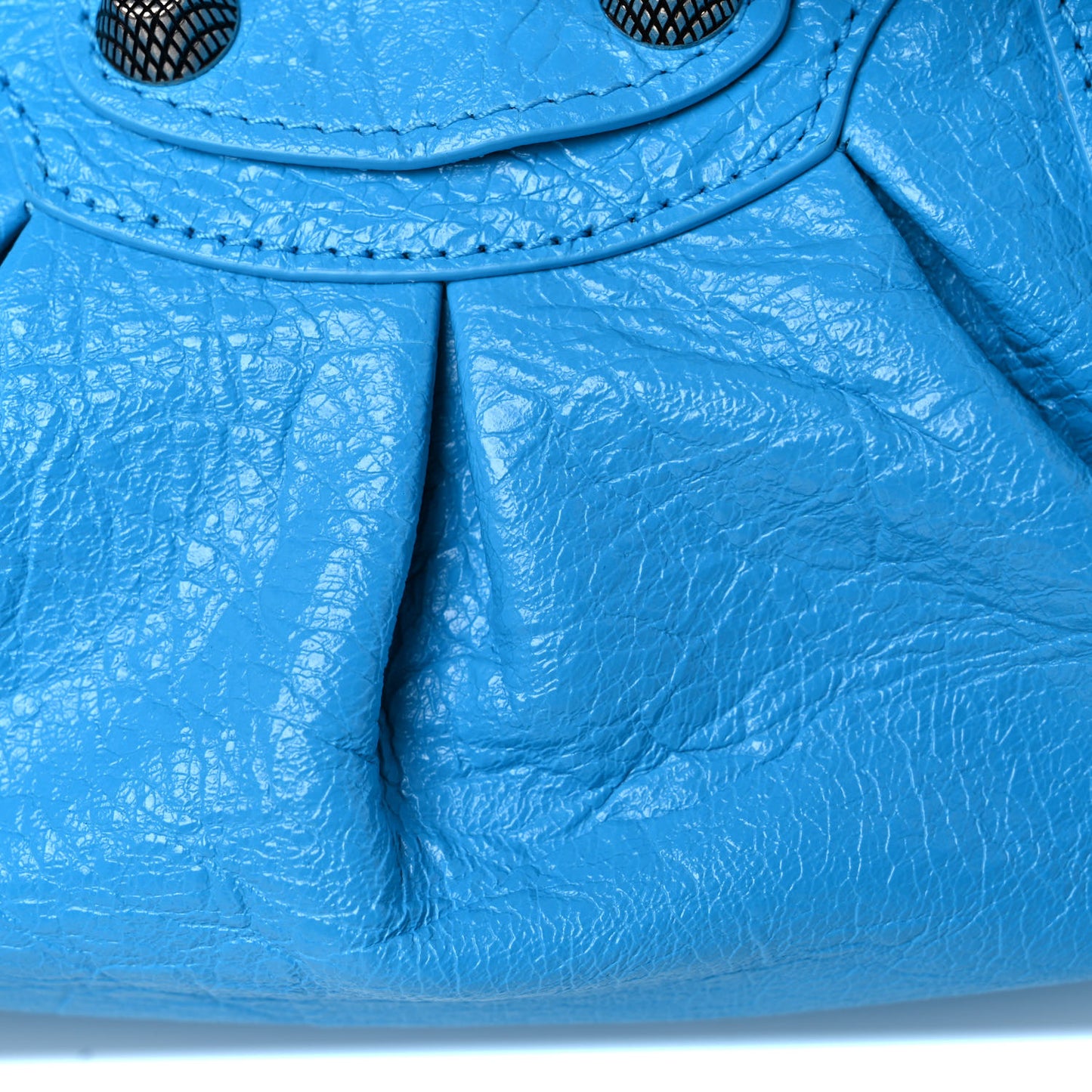 Agneau Arena Le Cagole Shoulder Bag XS Cyan