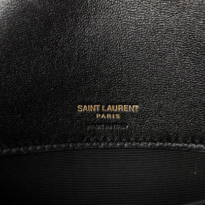 Saint Laurent Lambskin Chevron Quilted Small Loulou Black 8 of 13