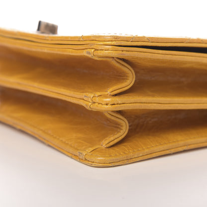 Chanel Glazed Calfskin Quilted Rita Top Handle Flap Yellow 13 of 15