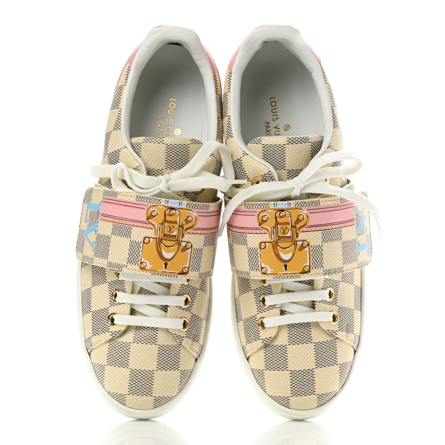Damier Azur Summer Trunks Frontrow Sneaker 37