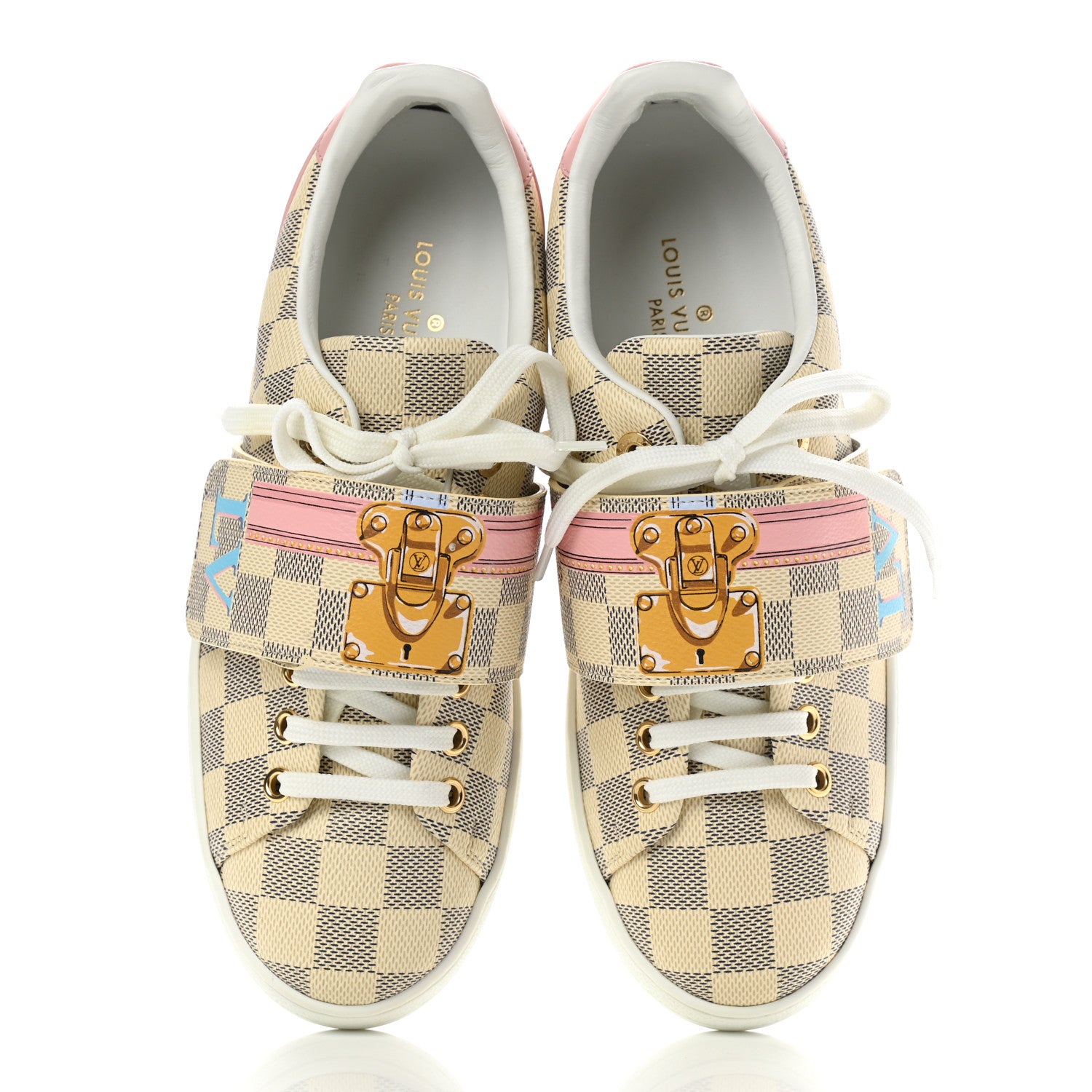 Louis Vuitton Damier Azur Summer Trunks Frontrow Sneaker 37 5 of 9