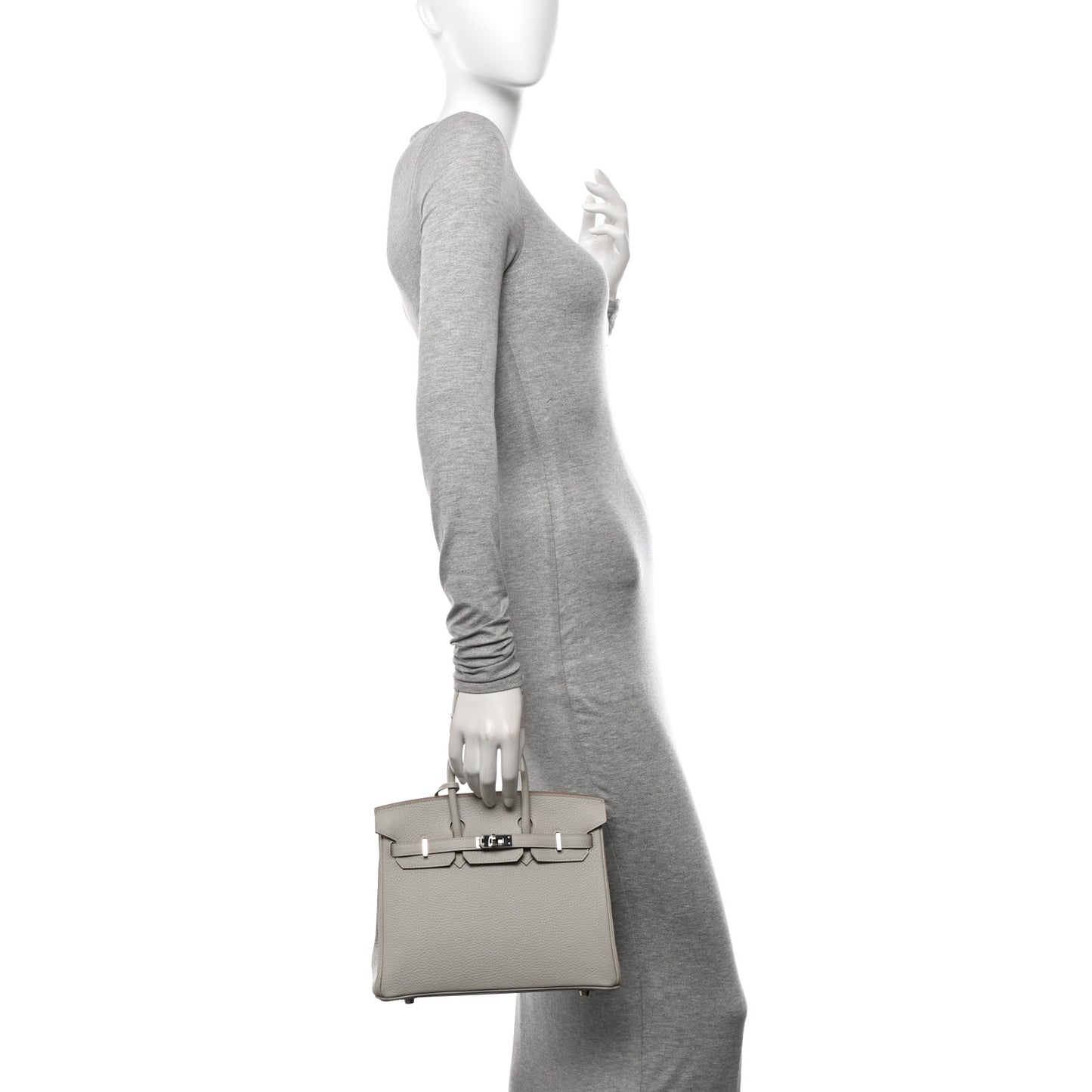 Togo Verso Birkin 25 Gris Perle Nata